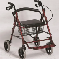 Besco BES-WA31 High Quality Aluminum Rollator Walker with Durable Seat and Wheels Economical and Sturdy Folding