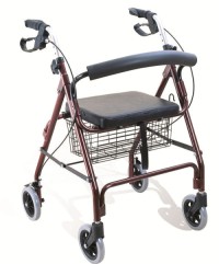 Besco Medical BES-WA27 Aluminum Economic Rollator Foldable Frame With Liquid-coating