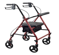Factory Outlet Rollator RL003 Folding Walker Portable Patient Adjustable Shopping Medical Outdoor Steel Rollator Walker