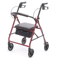 China Manufacturer Steel Portable Lightweight Rollator Walker with Seat for Disabled RL004
