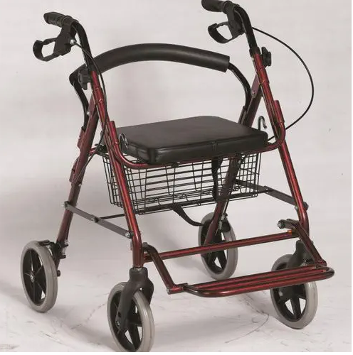 Besco BES-WA31 High Quality Aluminum Rollator Walker with Durable Seat and Wheels Economical and Sturdy Folding