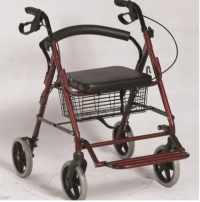 Besco BES-WA31 High Quality Aluminum Rollator Walker with Durable Seat and Wheels Economical and Sturdy Folding