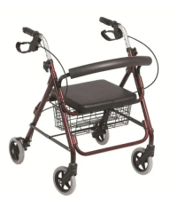 Besco Medical BES-WA28 Aluminum Economic Rollator Foldable Frame With Liquid-coating