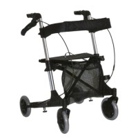 Besco Medical WA77 Upright Stand up Folding Rollator Walker with Seat for Disabled Walker Rollator