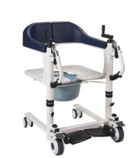 Multifunction Folding Patient Transfer Chair Toilet Chair with Wheel Portable Moving Wheelchair YWJ-01A