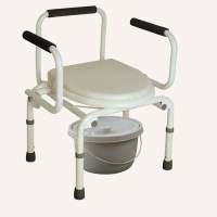 Hot Sale Adjustable Steel Disabled Foldable Bath Commode Chair Toilet Chair for Disabled People