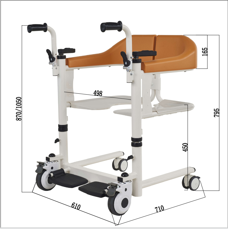 Hydraulic Transfer Chairs with  load-bearing capacity 130KGS